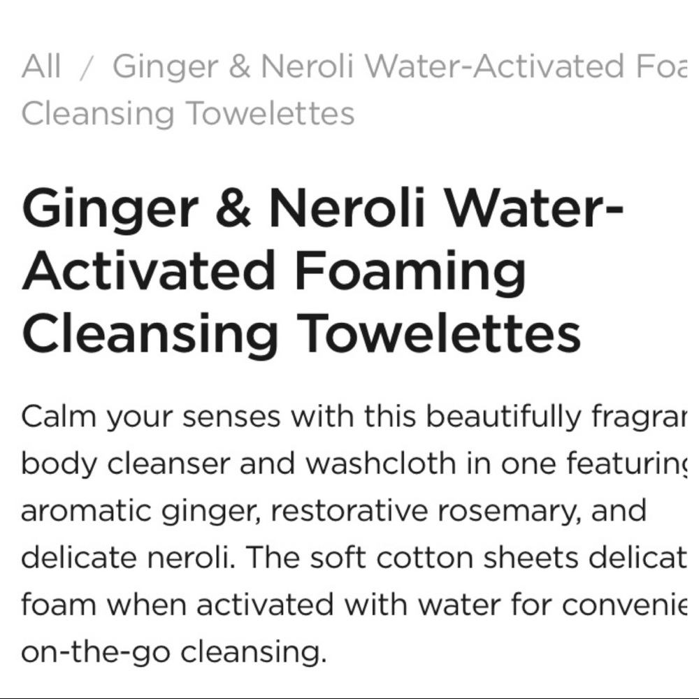 🎉HP NIB Ginger Neroli & Vit E Foam Cleanse Towels - Picture 15 of 16